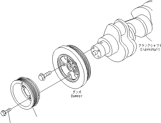 Engines Komatsu / SAA6D114E-3D-WT S/N 26850001-UP(saa6d3pc) / CRANK PULLEY(030380 : A237P-01A5)