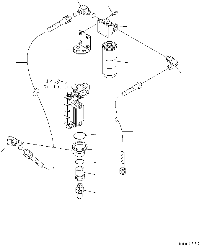 Engines Komatsu / SAA6D114E-3D-WT S/N 26850001-UP(saa6d3pc) / OIL FILTER AND PIPING(#26850217-)(030460 : A311P-01A7)