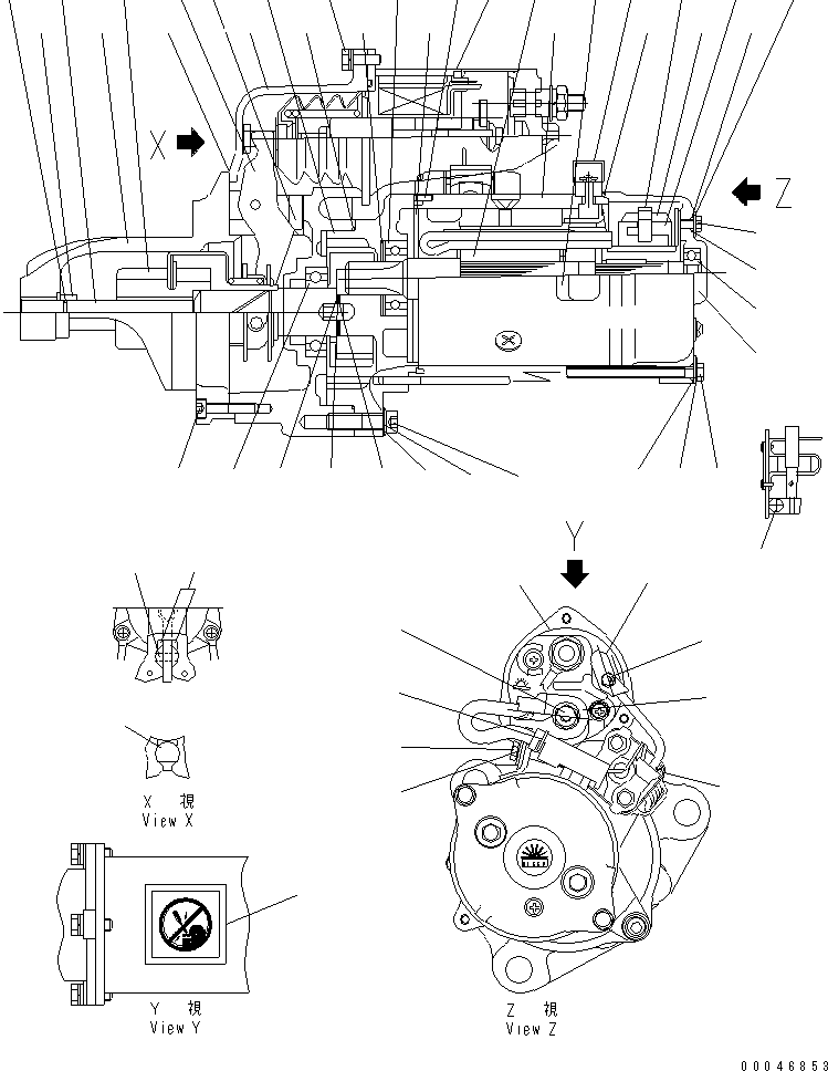 Engines Komatsu / SAA6D114E-3D-WT S/N 26850001-UP(saa6d3pc) / STARTING MOTOR (7.5KW) (INNER PARTS)(030810 : A621P-02A7)