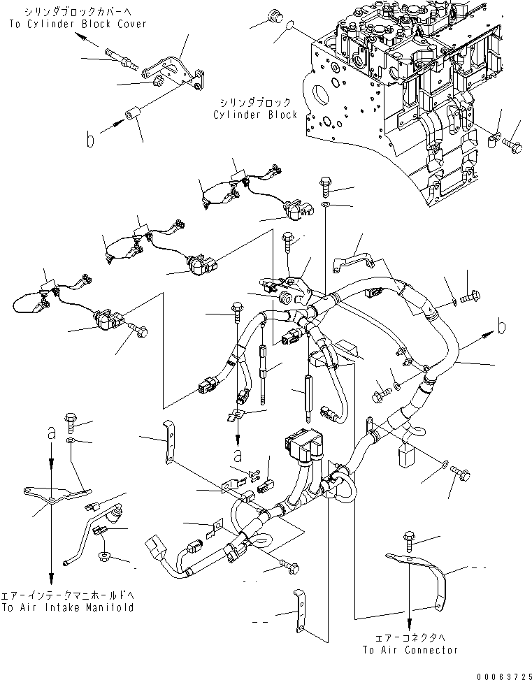 Engines Komatsu / SAA6D114E-3D-WT S/N 26850001-UP(saa6d3pc) / ENGINE CONTROL WIRING HARNESS(#26852077-)(030840 : A681P-01A8)