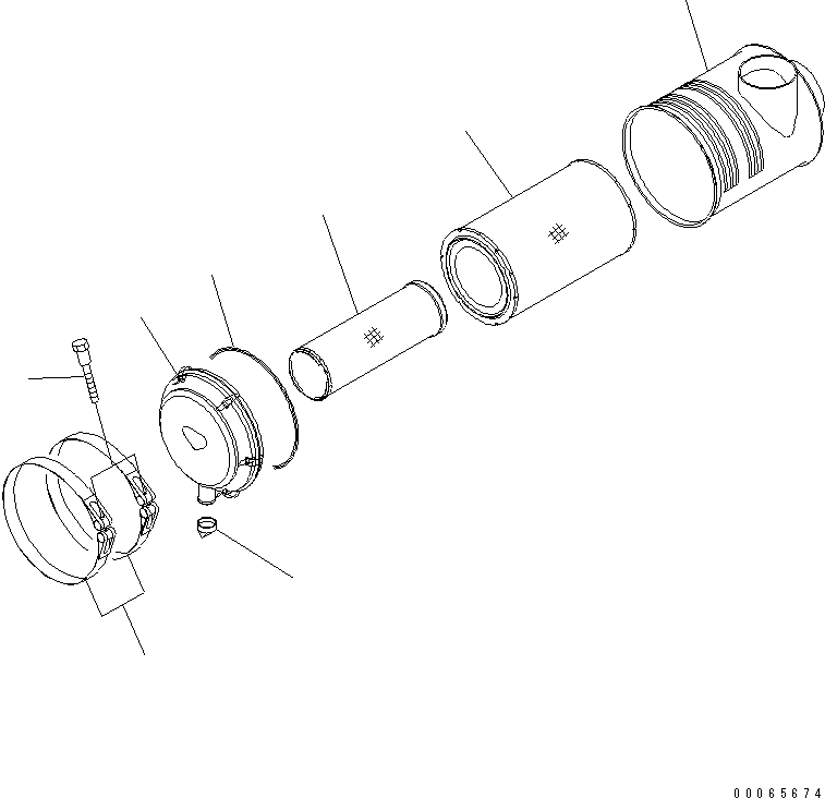 Engines Komatsu / SAA6D114E-3D-WT S/N 26850001-UP(saa6d3pc) / AIR CLEANER(#26852077-)(030870 : B9999-01Y7)
