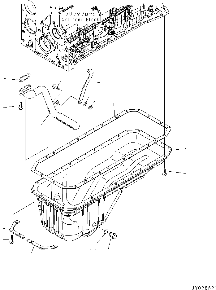 Engines Komatsu / SAA6D107E-1E-W1 S/N 26500006-UP(saa6d3sc) / OIL PAN(030230 : A211P-01A0)