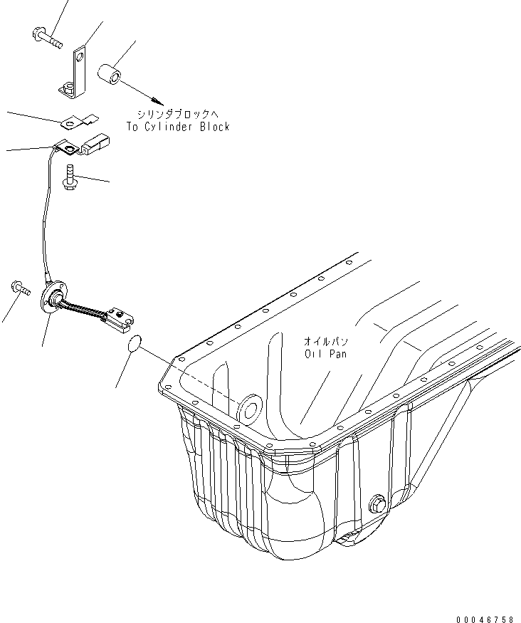 Engines Komatsu / SAA6D107E-1E-W1 S/N 26500006-UP(saa6d3sc) / OIL LEVEL SENSOR(030250 : A211U-01A0)