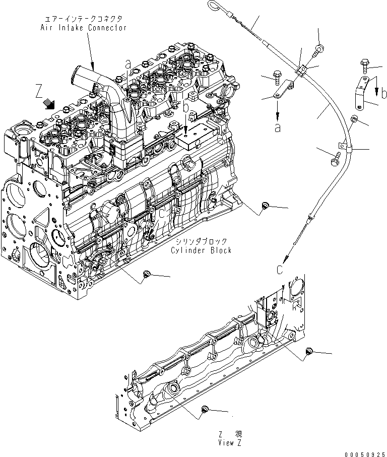 Engines Komatsu / SAA6D107E-1E-W1 S/N 26500006-UP(saa6d3sc) / OIL LEVEL GAUGE(030260 : A219P-01B0)