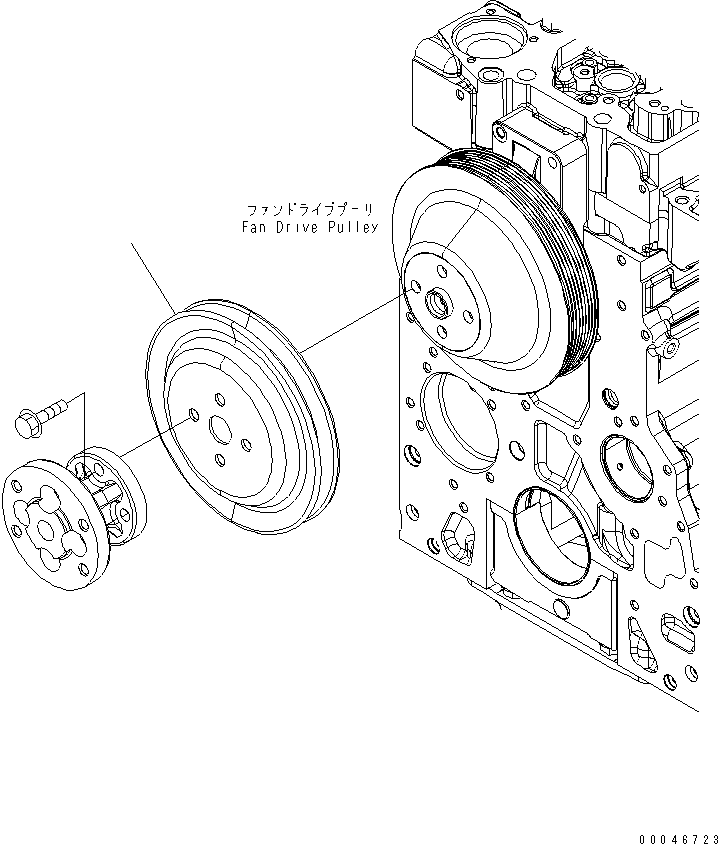 Engines Komatsu / SAA6D107E-1E-W1 S/N 26500006-UP(saa6d3sc) / ACCESSORY DRIVE PULLEY(030380 : A267R-01A1)