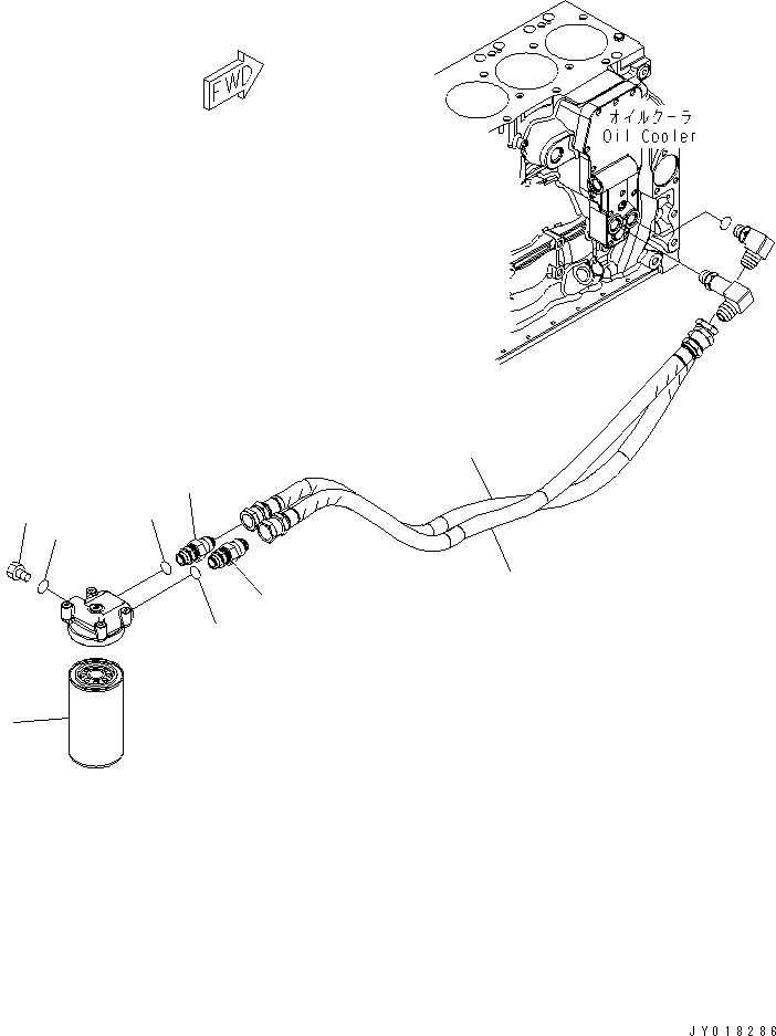 Engines Komatsu / SAA6D107E-1E-W1 S/N 26500006-UP(saa6d3sc) / OIL FILTER AND PIPING(#26591665-)(030420 : A311P-01B1)