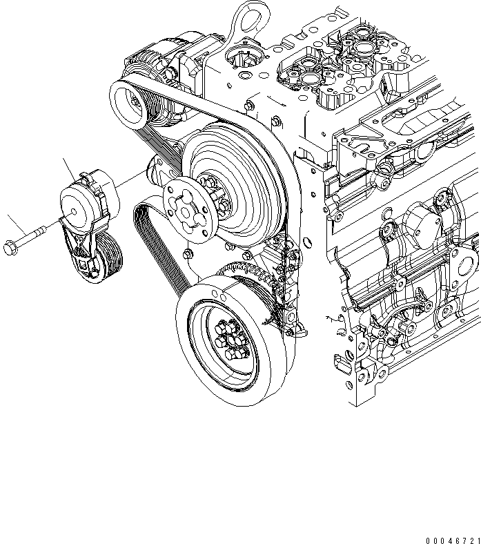 Engines Komatsu / SAA6D107E-1E-W1 S/N 26500006-UP(saa6d3sc) / BELT TENSIONER(030750 : A601U-01A0)