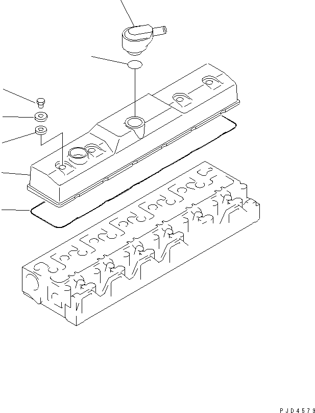 Engines Komatsu / SAA6D95LE-1A S/N 150915-UP(saa6d92r) / HEAD COVER¤ BASE(#160616-)(030060 : A1110-A0F3)
