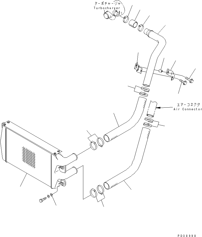 Engines Komatsu / SAA6D95LE-1A S/N 150915-UP(saa6d92r) / AFTER COOLER(030090 : A1330-A0A2)