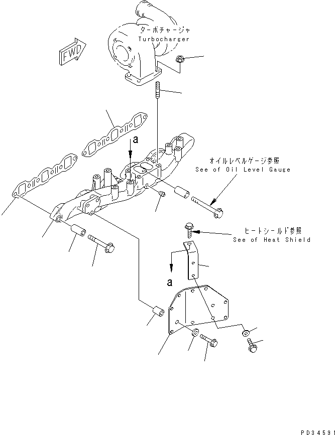 Engines Komatsu / SAA6D95LE-1A S/N 150915-UP(saa6d92r) / EXHAUST MANIFOLD(030120 : A1510-A0F5)