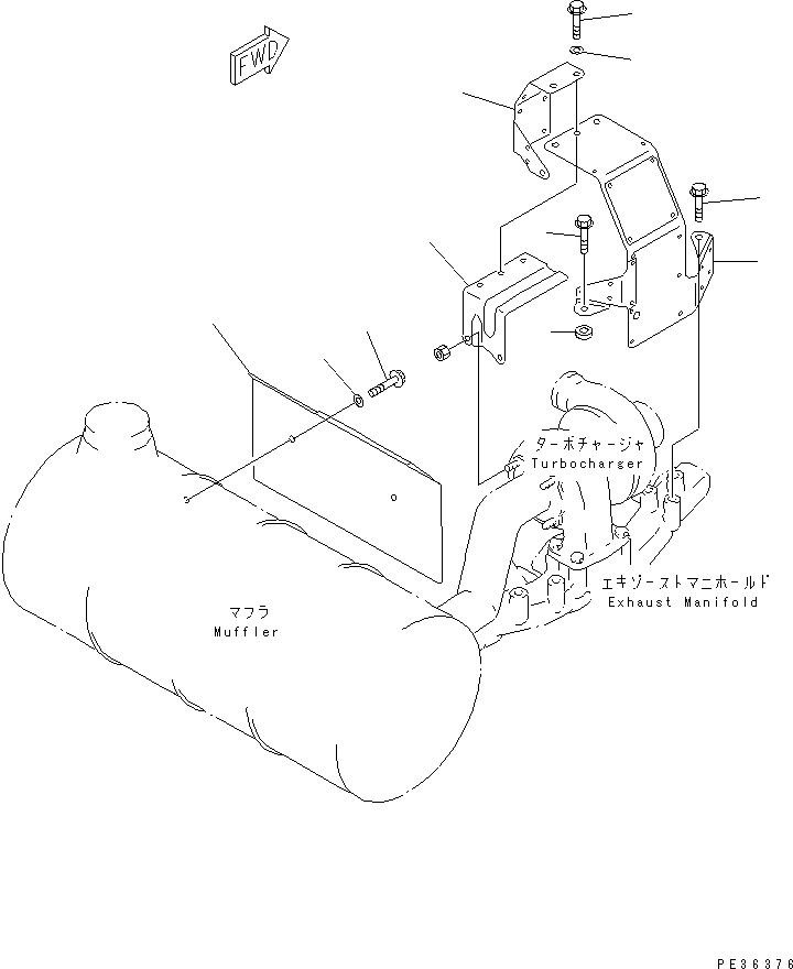 Engines Komatsu / SAA6D95LE-1A S/N 150915-UP(saa6d92r) / HEAT SHIELD (FOR HYDRALIC CONTROL SYSTEM)(030160 : A1570-A0B1)