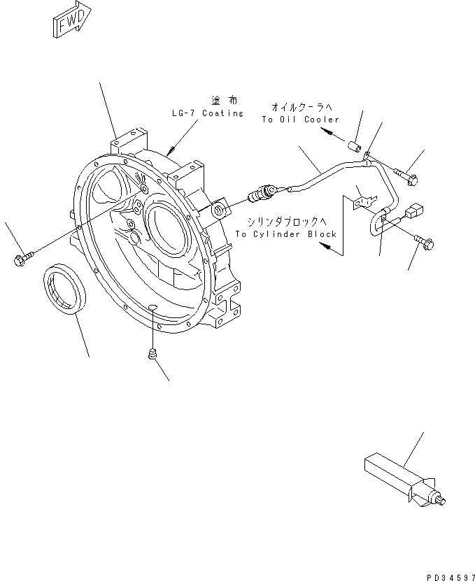 Engines Komatsu / SAA6D95LE-1A S/N 150915-UP(saa6d92r) / FLYWHEEL HOUSING(030330 : A2210-A0F3)