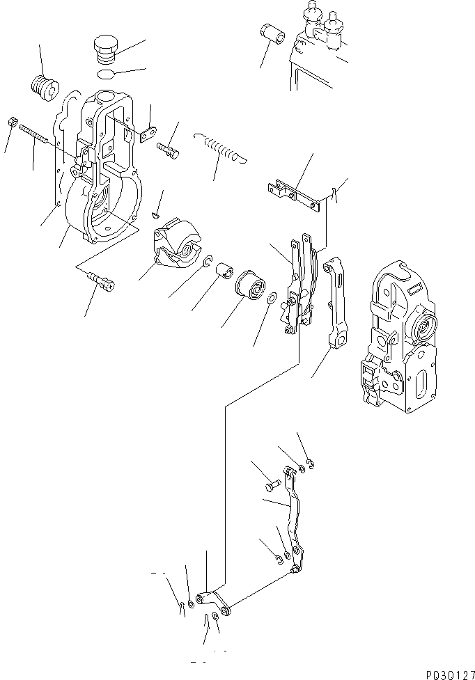 Engines Komatsu / SAA6D95LE-1A S/N 150915-UP(saa6d92r) / FUEL INJECTION PUMP (GOVERNOR) (1/2) (INNER PARTS)(030480 : A4010-D0T8)