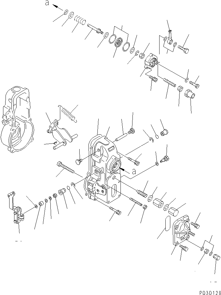Engines Komatsu / SAA6D95LE-1A S/N 150915-UP(saa6d92r) / FUEL INJECTION PUMP (GOVERNOR) (2/2) (INNER PARTS)(030490 : A4010-E0T8)