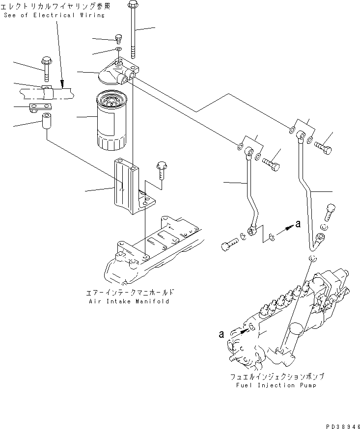 Engines Komatsu / SAA6D95LE-1A S/N 150915-UP(saa6d92r) / FUEL FILTER(030530 : A4110-A0E7)