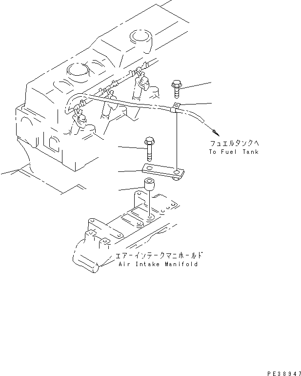 Engines Komatsu / SAA6D95LE-1A S/N 150915-UP(saa6d92r) / FUEL RETURN(030560 : A4230-A0E7)