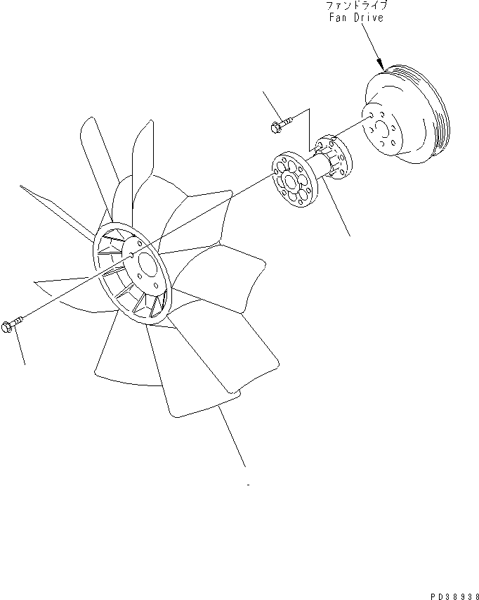 Engines Komatsu / SAA6D95LE-1A S/N 150915-UP(saa6d92r) / COOLING FAN(030590 : A5030-A0D6)