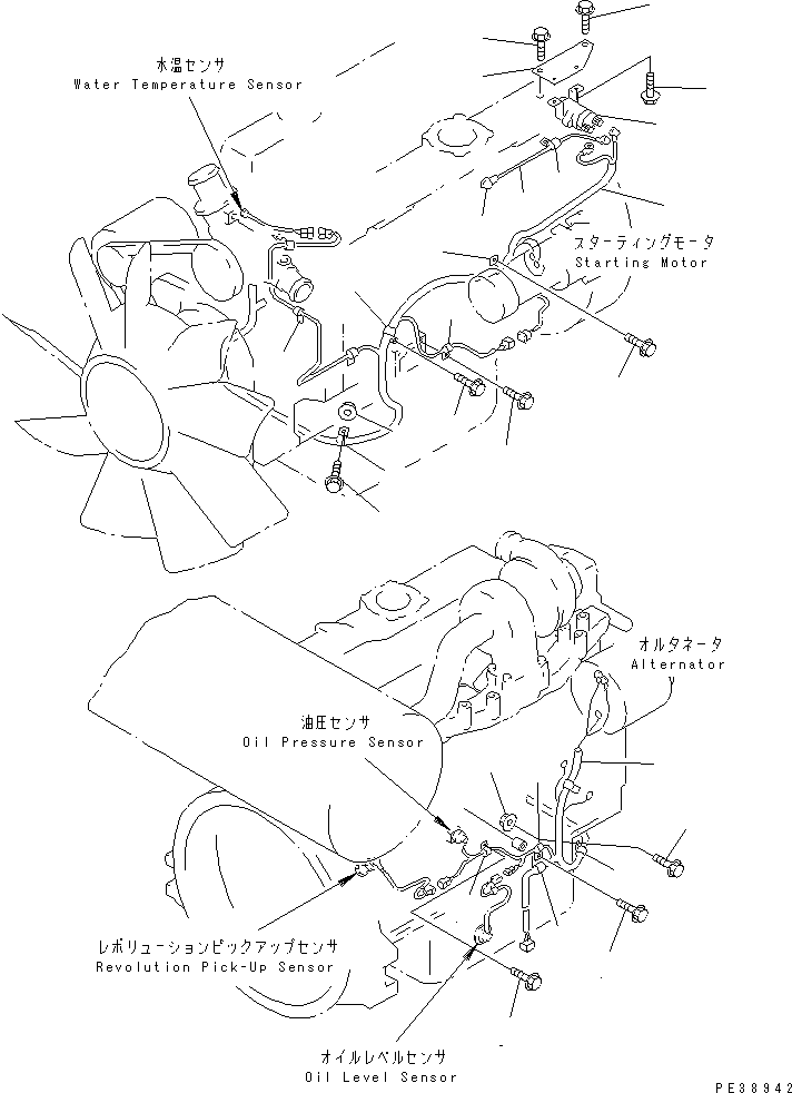 Engines Komatsu / SAA6D95LE-1A S/N 150915-UP(saa6d92r) / ELECTRICAL WIRING(030690 : A6810-A0A8A)