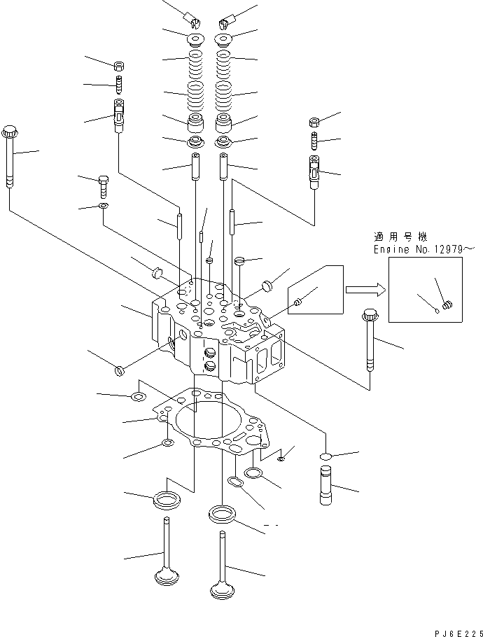 Engines Komatsu / SDA12V140-1C S/N 11797-UP(sda12v0c) / CYLINDER HEAD(030010 : A1010-A7A5)