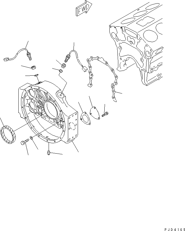Engines Komatsu / SDA12V140-1C S/N 11797-UP(sda12v0c) / FLYWHEEL HOUSING(030360 : A2210-A7A5)