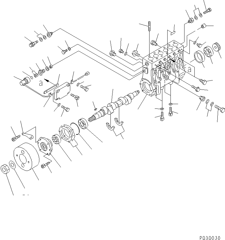 Engines Komatsu / SDA12V140-1C S/N 11797-UP(sda12v0c) / FUEL INJECTION PUMP (PUMP) (L.H.) (1/2) (INNER PARTS)(030580 : A4010-B7A8)