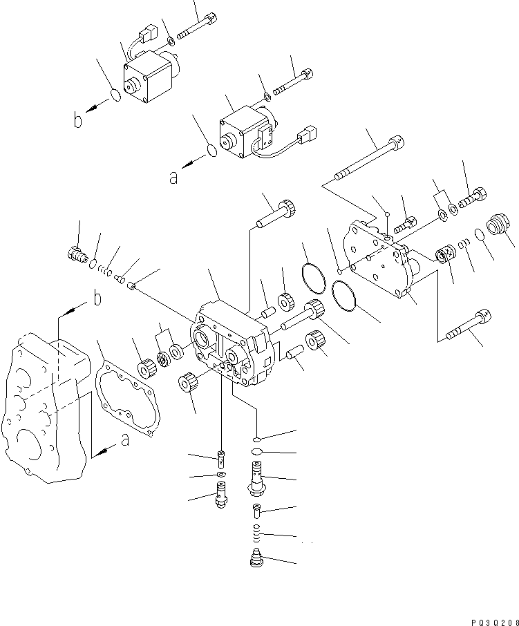 Engines Komatsu / SDA12V140-1C S/N 11797-UP(sda12v0c) / FUEL INJECTION PUMP (GOVERNOR) (L.H.) (2/2) (INNER PARTS)(030670 : A4010-E7A8)