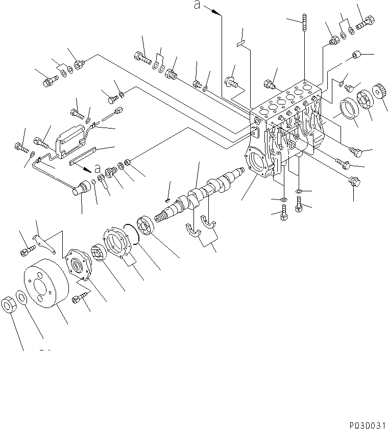 Engines Komatsu / SDA12V140-1C S/N 11797-UP(sda12v0c) / FUEL INJECTION PUMP (PUMP) (R.H.) (1/2) (INNER PARTS)(030700 : A4010-F7A8)