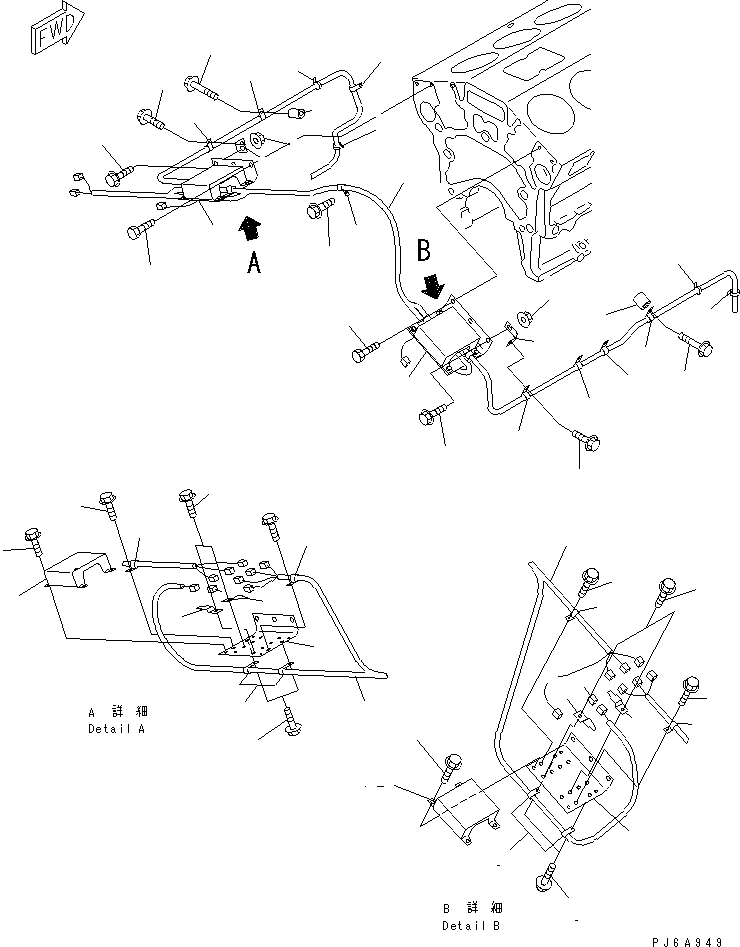 Engines Komatsu / SDA12V140-1C S/N 11797-UP(sda12v0c) / ELECTRICAL WIRING (FOR EC REGULATION)(#12074-)(031270 : A6810-A7B4)