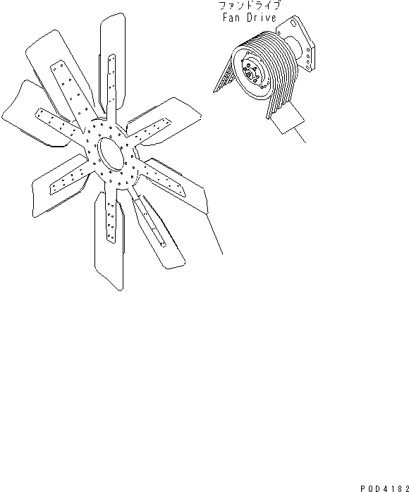 Engines Komatsu / SDA12V140-1C S/N 11797-UP(sda12v0c) / COOLING FAN(#12180-)(031390 : B9999-A7C5)
