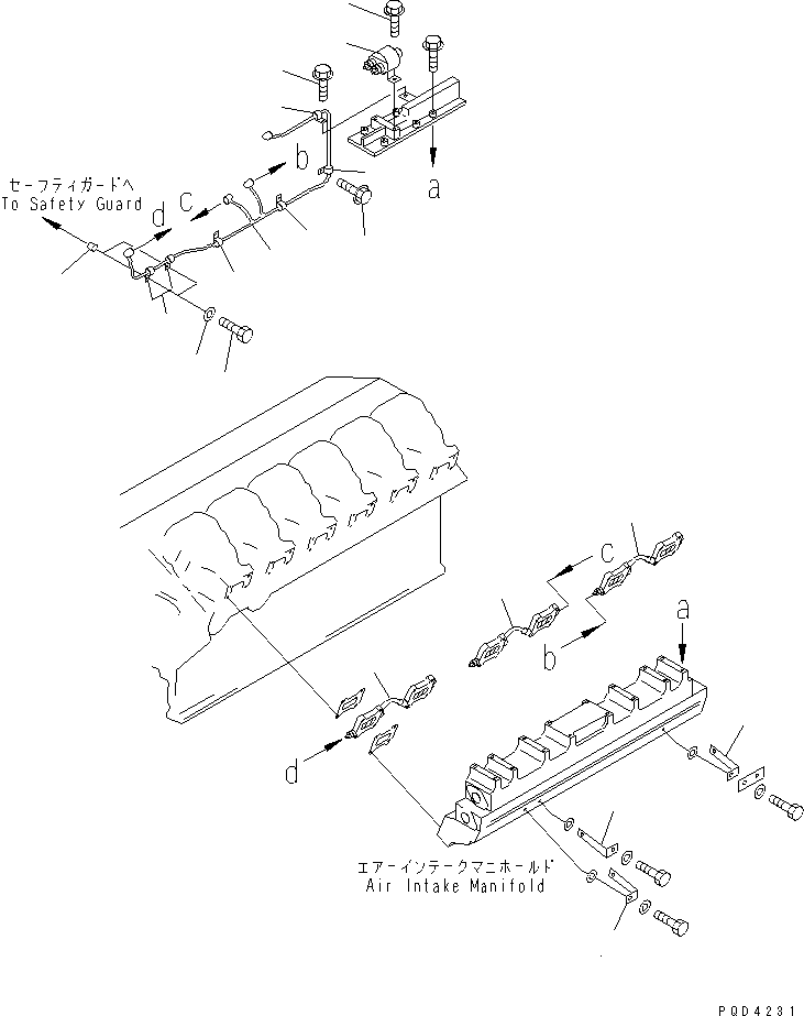 Engines Komatsu / SDA12V140-1B-A S/N 10001-UP(sda12v4c) / HEATER SWITCH (L.H. BANK)(#10233-)(030110 : A1370-A7A4)