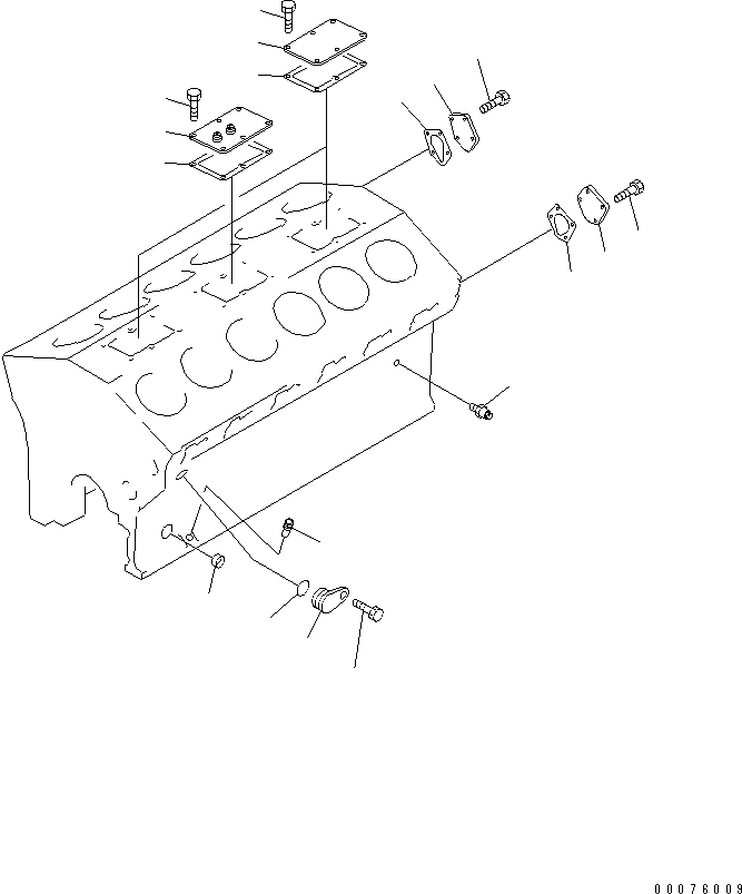 Engines Komatsu / SDA12V140-1B-A S/N 10001-UP(sda12v4c) / CYLINDER BLOCK BLIND COVER(#11859-)(030270 : A2011-A7B4)