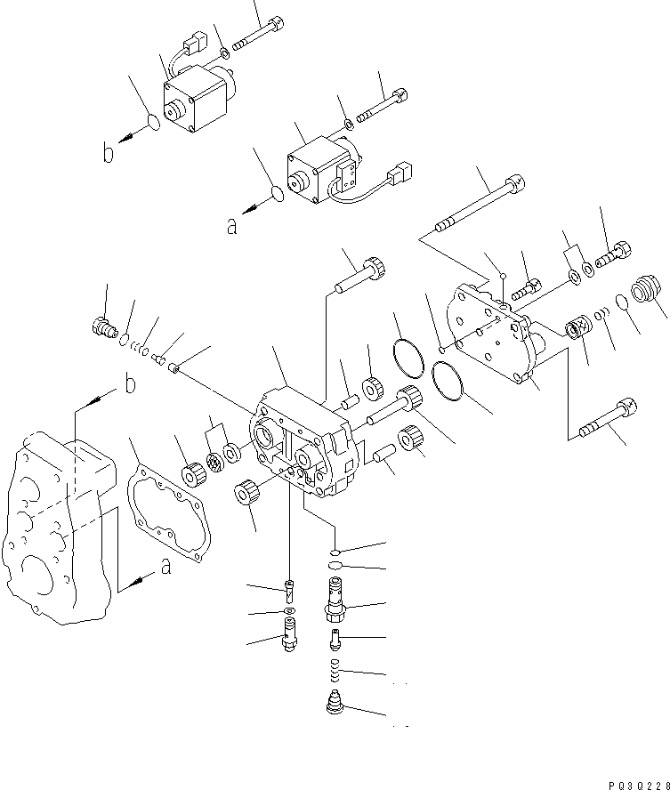 Engines Komatsu / SDA12V140-1B-A S/N 10001-UP(sda12v4c) / FUEL INJECTION PUMP (GOVERNOR) (R.H.) (2/2) (FOR ELECTRICAL GOVERNOR) (EC REGULATION) (INNER PARTS)(#11794-)(030840 : A4010-J7D6)