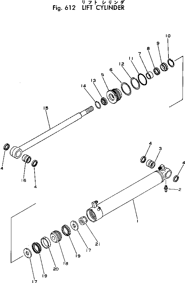 Skid Steer Loaders Komatsu / SK04-1 S/N 1001-UP(sk04-1r) / LIFT CYLINDER(180120 : 612)