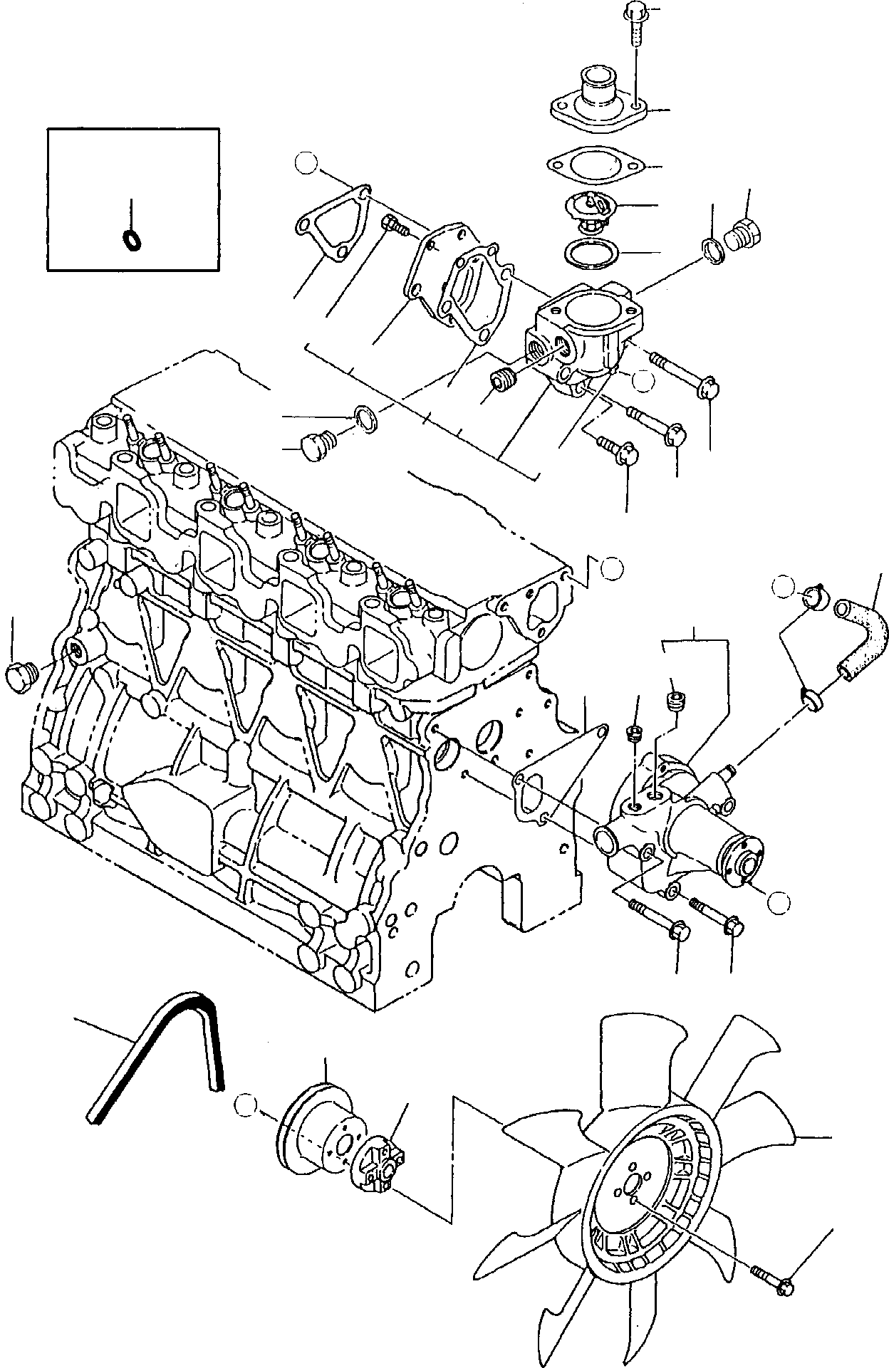 Skid Steer Loaders Komatsu / SK07-1 S/N 3440007-Up(sk07_1) / COOLING WATER SYSTEM(A-0100 : 1100)