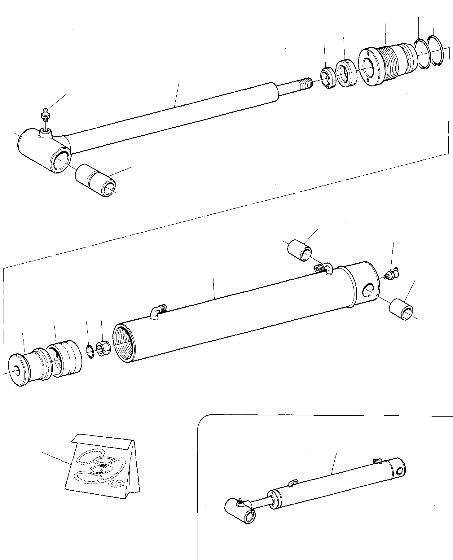 Skid Steer Loaders Komatsu / SK07-1 S/N 3440007-Up(sk07_1) / LIFTING CONTROL CYLINDER(E-0080 : 5080)