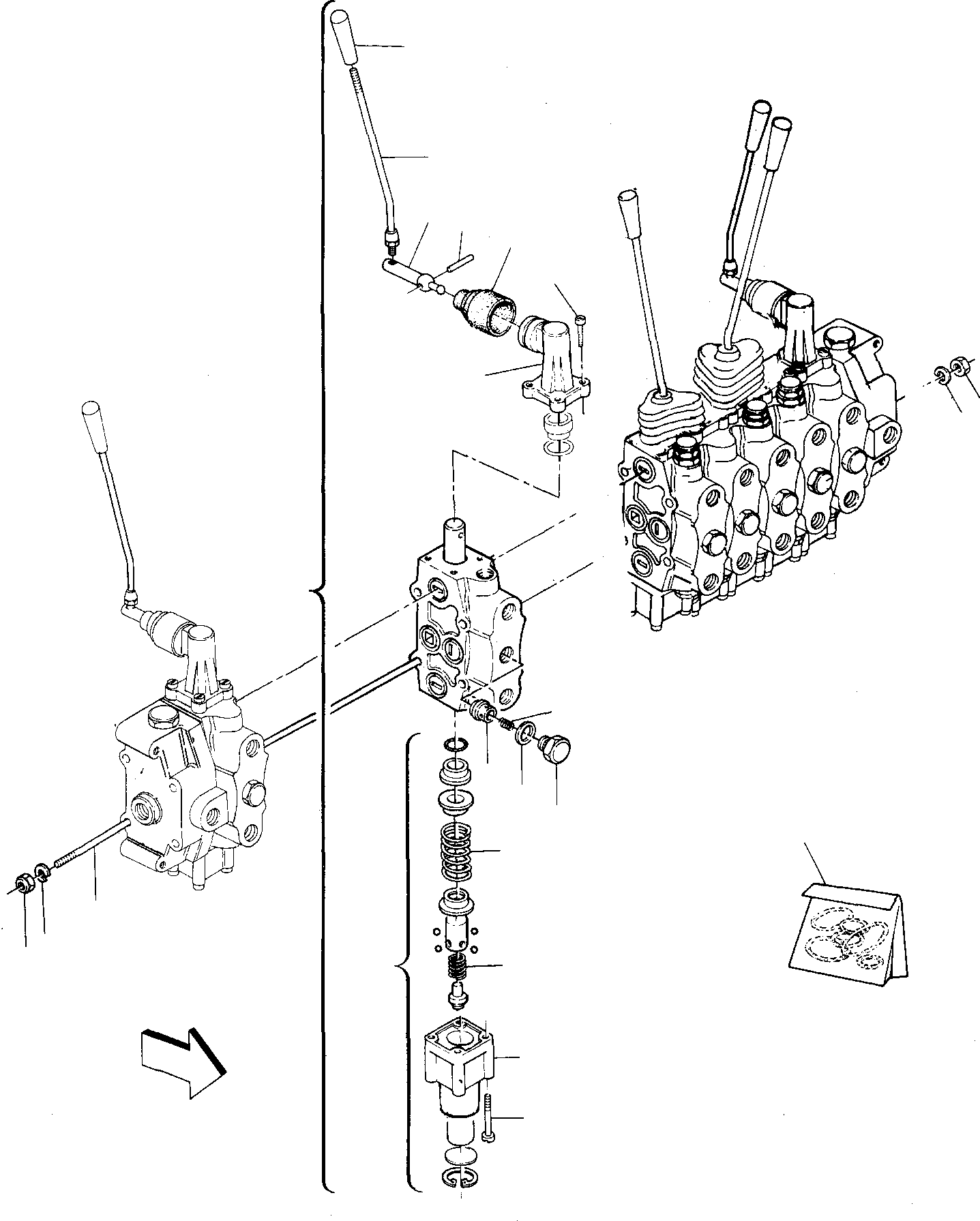 Skid Steer Loaders Komatsu / SK07-1 S/N 3440007-Up(sk07_1) / MAIN VALVE ELEMENT FOR HAMMER(E-0170 : 5170)
