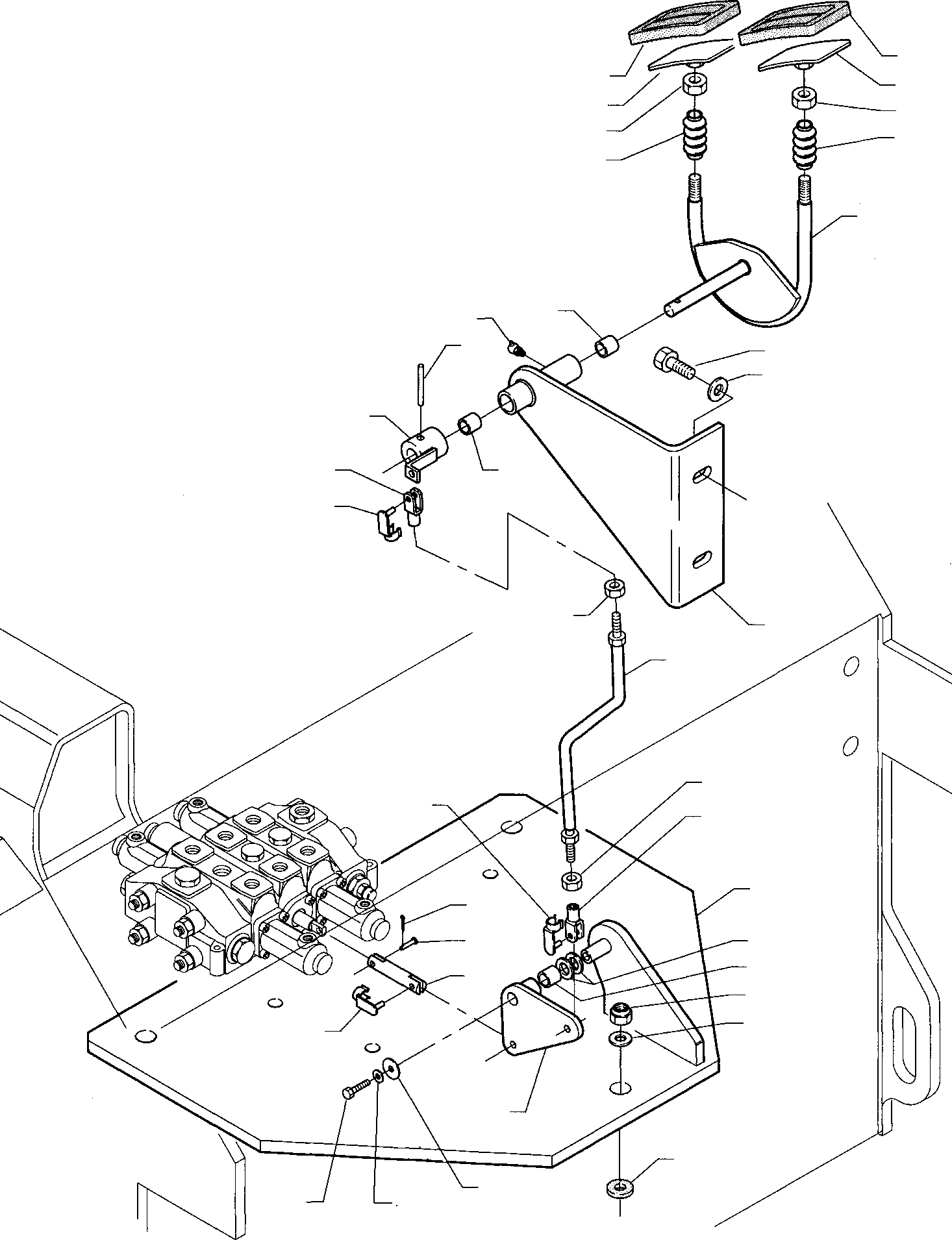 Skid Steer Loaders Komatsu / SK09J-1 S/N SK09JF20001-Up(sk09j_1) / AUXILIARY HYDRAULIC KIT CONTROL PEDAL(D-0050 : 4300)