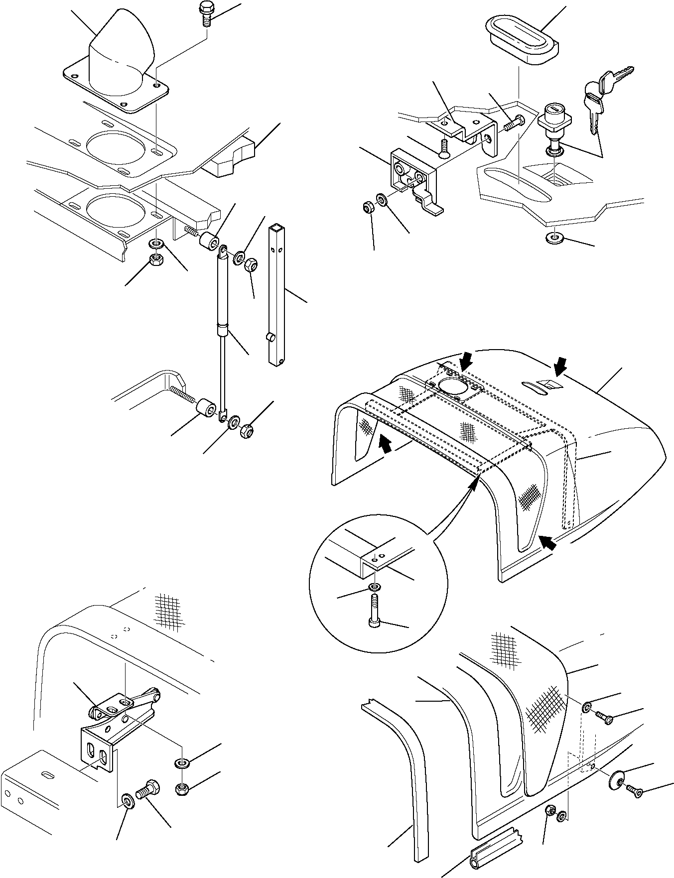 Skid Steer Loaders Komatsu / SK1026-5 turbo USA S/N 37CTF50001-Up(sk1026ta) / ENGINE HOOD(E-0015 : 5001)
