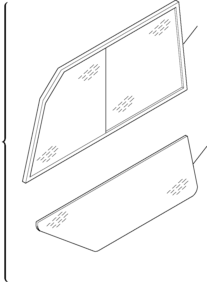 Skid Steer Loaders Komatsu / SK1026-5 turbo USA S/N 37CTF50001-Up(sk1026ta) / LATERAL SLIDING WINDOW (3/3)(E-0120 : 5610)