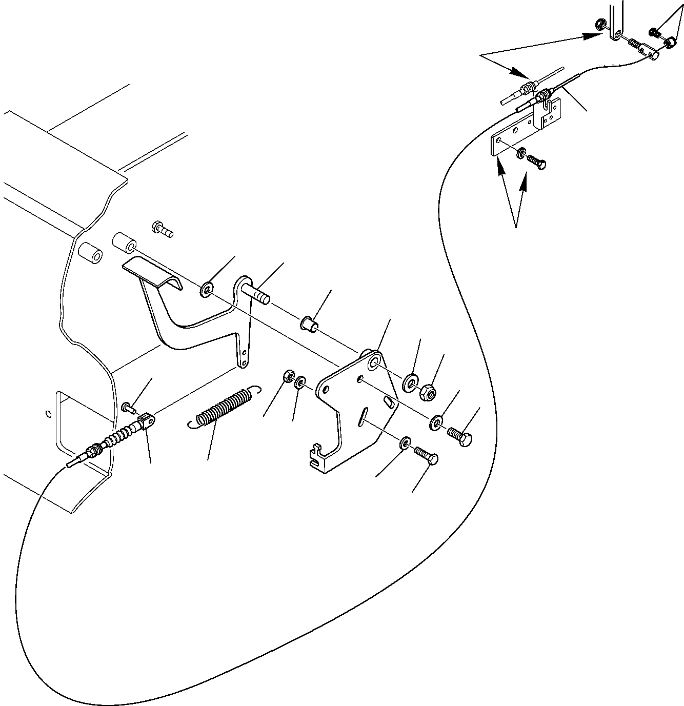 Skid Steer Loaders Komatsu / SK714-5 USA S/N 37AF01876-Up(sk714a_a) / FUEL CONTROL PEDAL (OPTIONAL)(D-0020 : 4010)