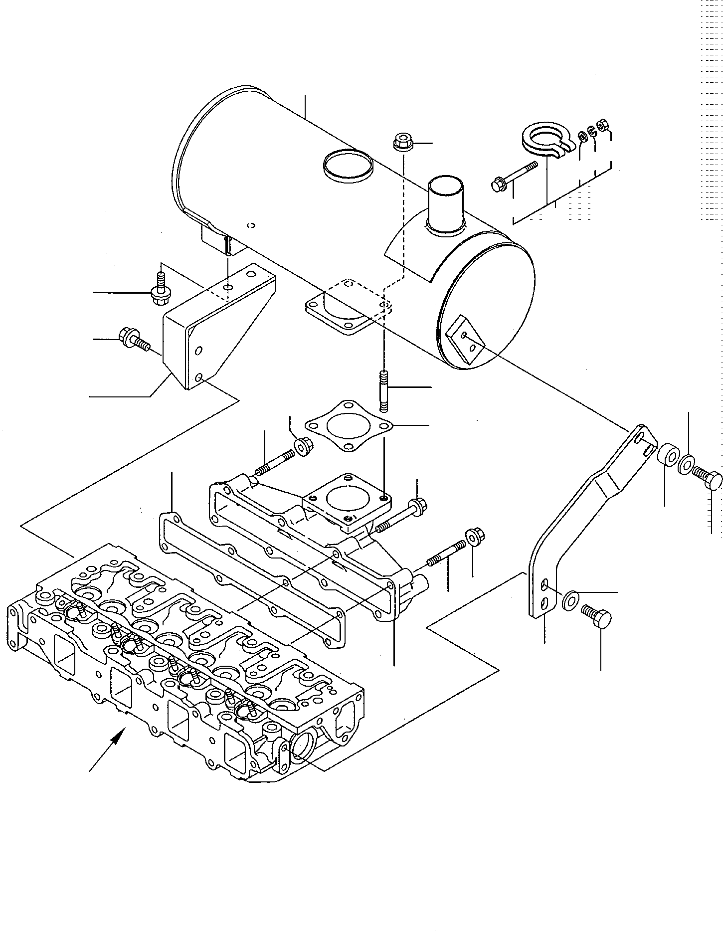 Skid Steer Loaders Komatsu / SK815-5 S/N 37BF00006-Up(sk815) / EXHAUST MANIFOLD AND SILENCER(A-0030 : 0151)