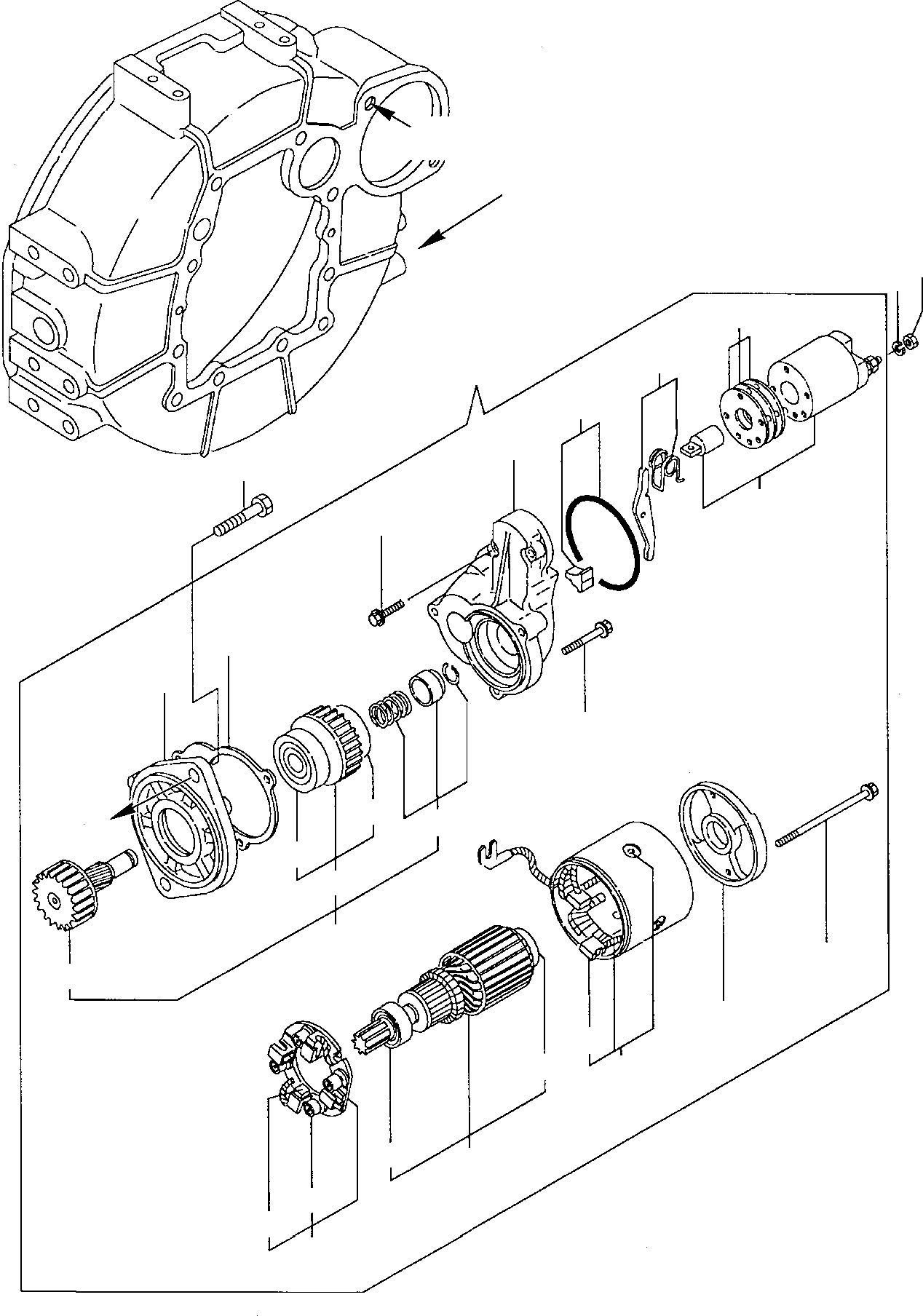 Skid Steer Loaders Komatsu / SK815-5 S/N 37BF00006-Up(sk815) / STARTER MOTOR(A-0160 : 0621)