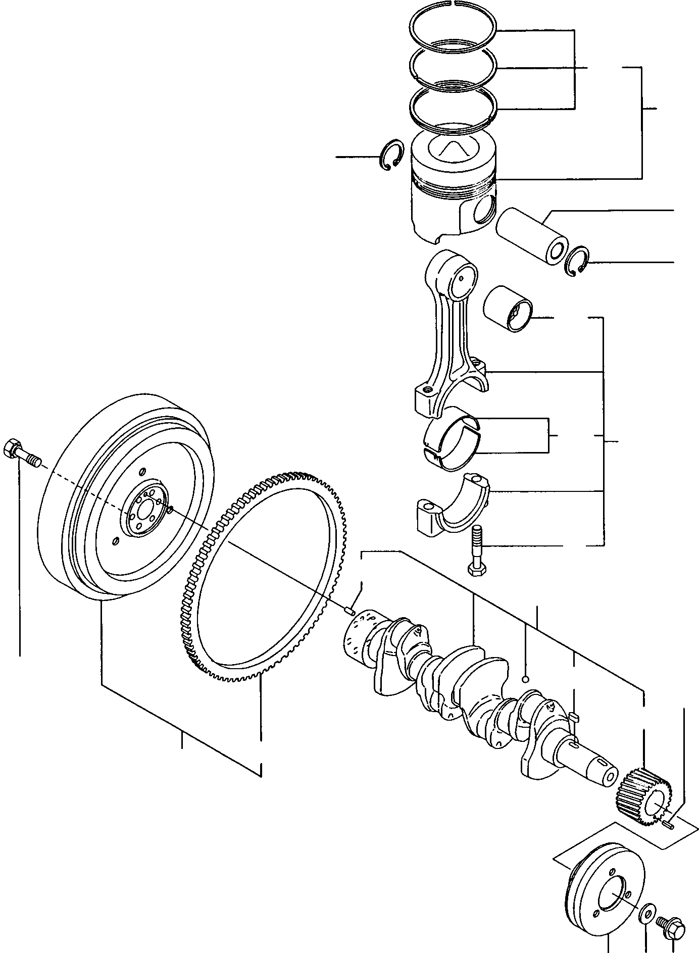 Skid Steer Loaders Komatsu / SK815-5 turbo S/N 37BTF00003-Up(sk815t) / CRANKSHAFT AND PISTON(A-0090 : 0241)