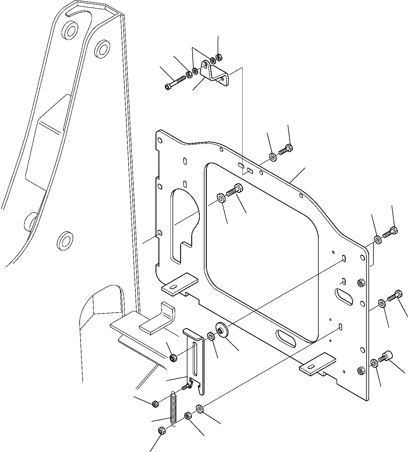 Skid Steer Loaders Komatsu / SK815-5 turbo S/N 37BTF00003-Up(sk815t) / REAR PLATE(C-0020 : 3010)