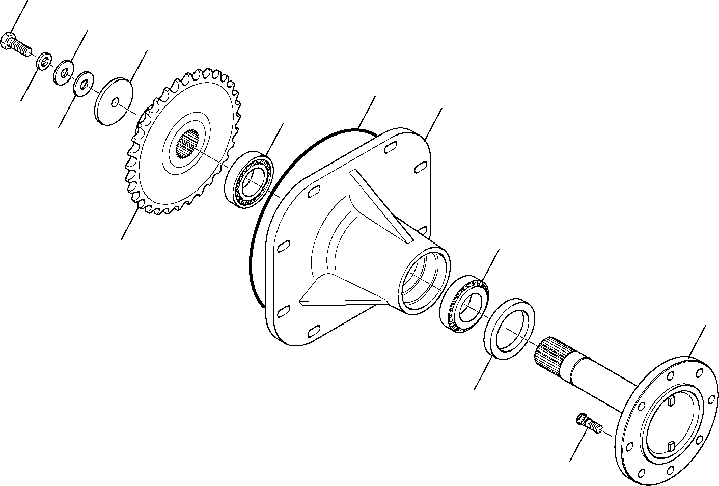 Skid Steer Loaders Komatsu / SK815-5 turbo S/N 37BTF00003-Up(sk815t) / FRONT DRIVE SHAFT(C-0040 : 3210)