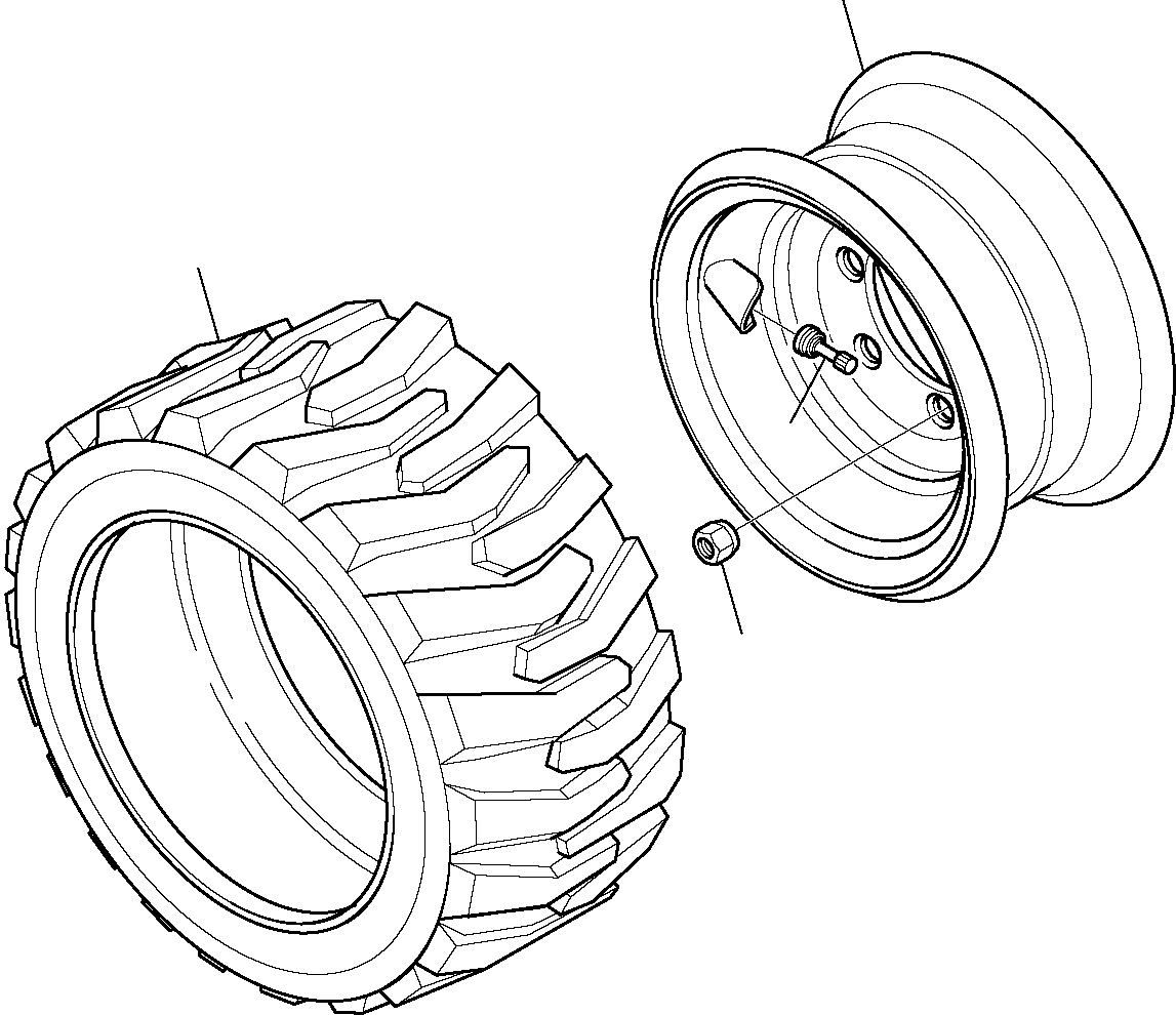 Skid Steer Loaders Komatsu / SK815-5 turbo S/N 37BTF00003-Up(sk815t) / WHEELS (OPTIONAL)(C-0070 : 3705)