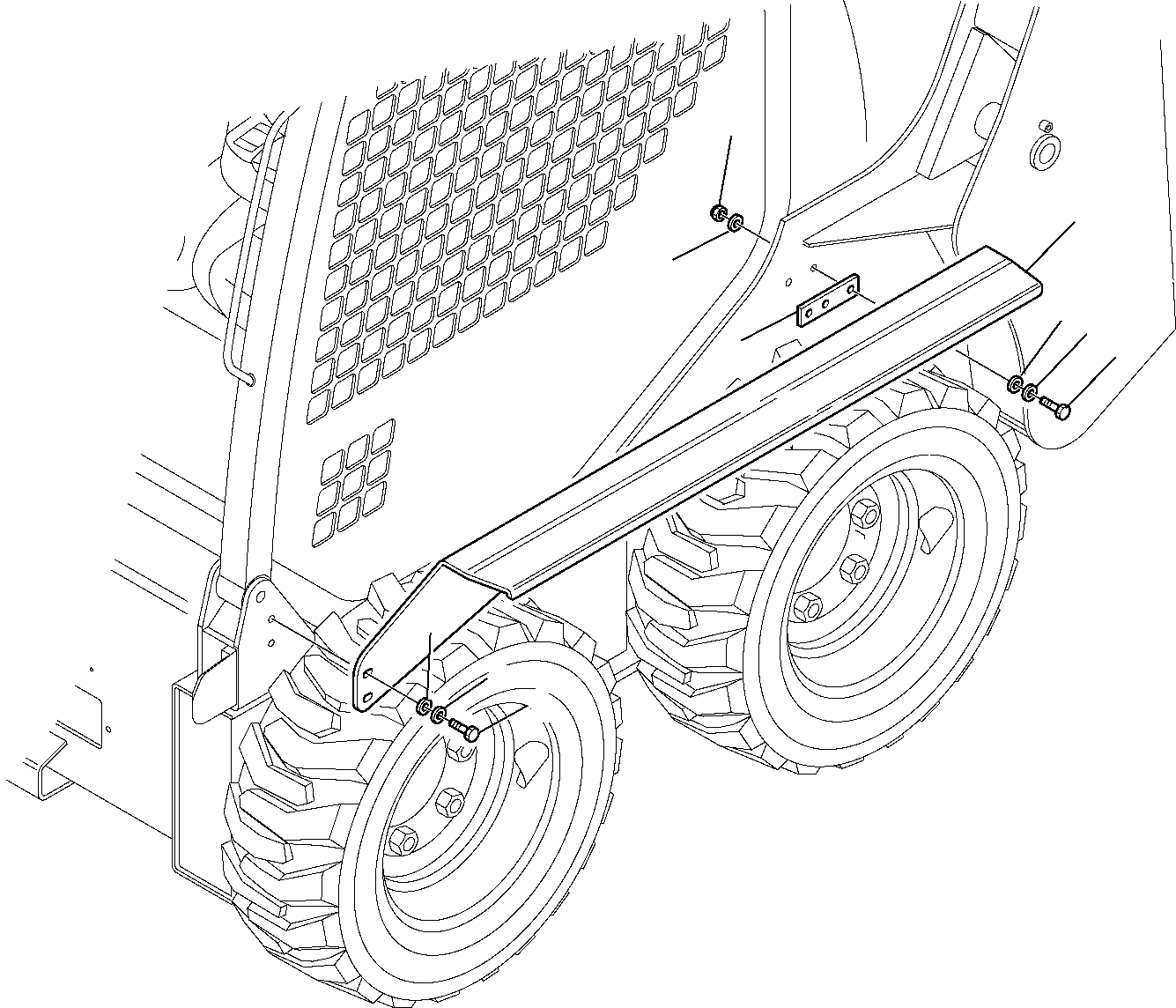 Skid Steer Loaders Komatsu / SK815-5 turbo S/N 37BTF00003-Up(sk815t) / MUDGUARD(C-0090 : 3800)