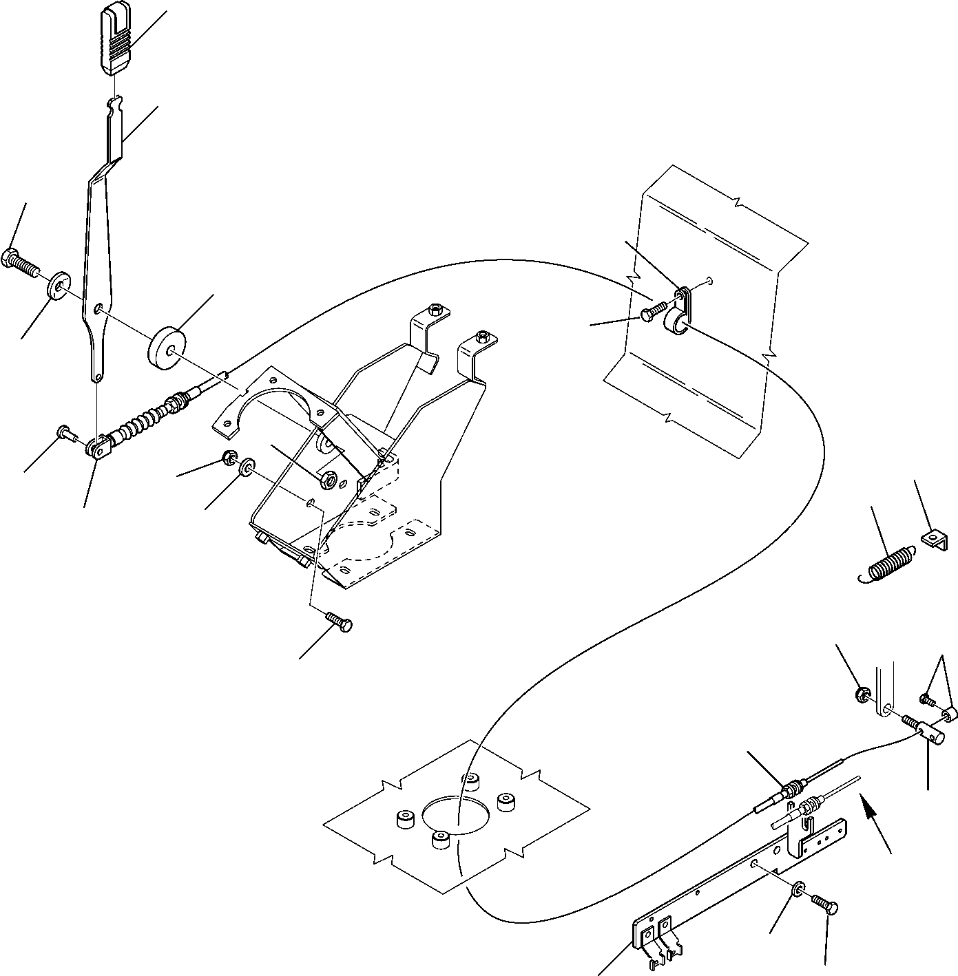 Skid Steer Loaders Komatsu / SK815-5 turbo S/N 37BTF00003-Up(sk815t) / FUEL CONTROL LEVER(D-0010 : 4000)