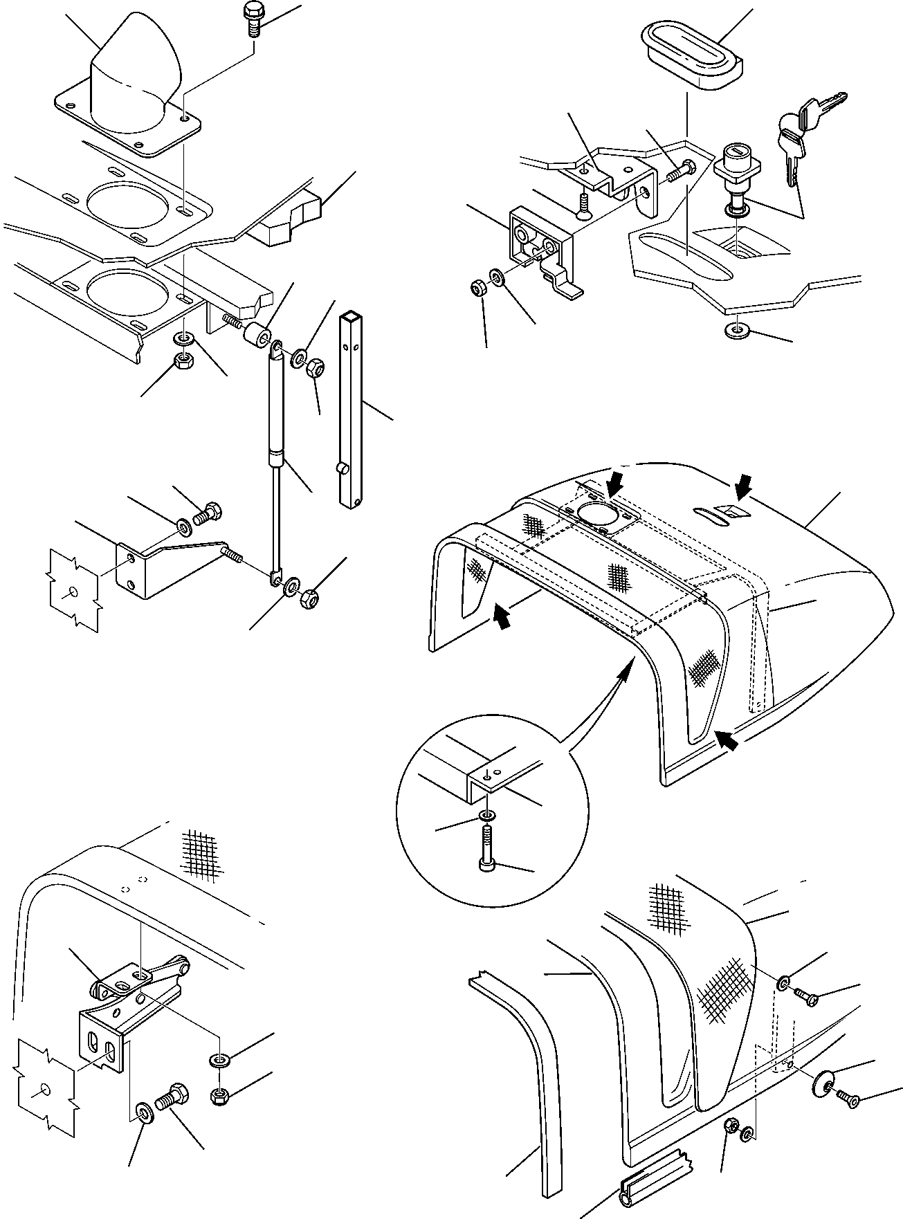 Skid Steer Loaders Komatsu / SK815-5 turbo S/N 37BTF00003-Up(sk815t) / ENGINE HOOD(E-0010 : 5000)