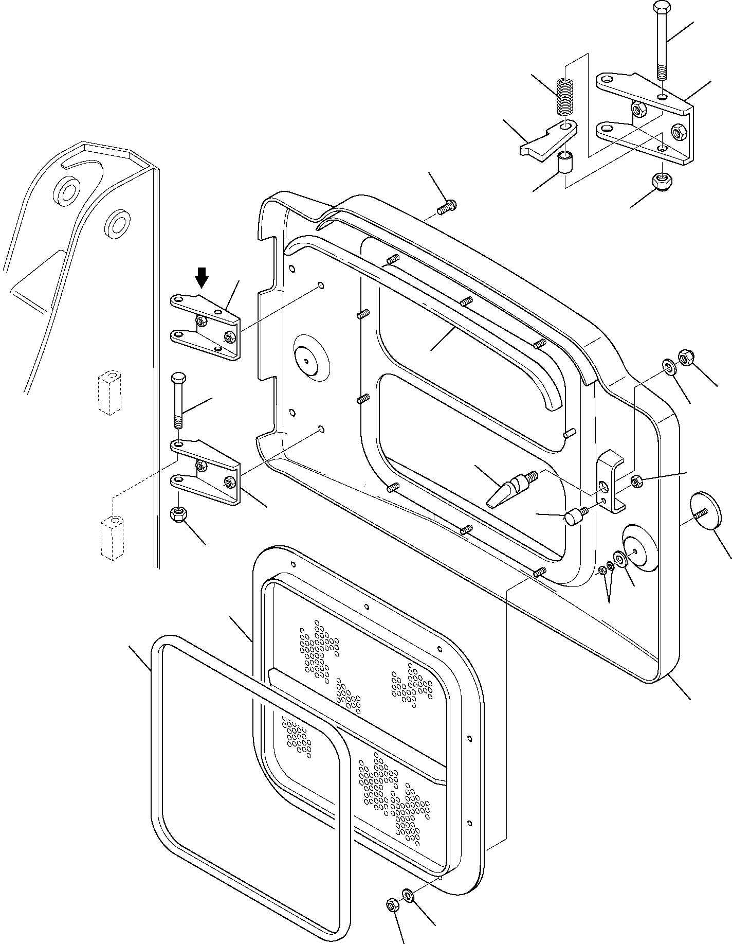 Skid Steer Loaders Komatsu / SK815-5 turbo S/N 37BTF00003-Up(sk815t) / REAR DOOR(E-0020 : 5010)